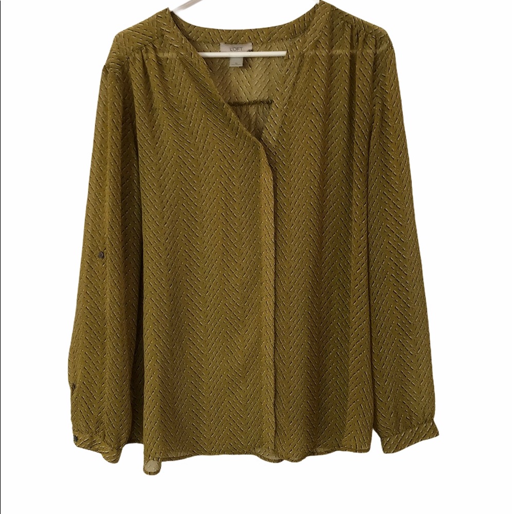 Loft Sheer Blouse XL Printed